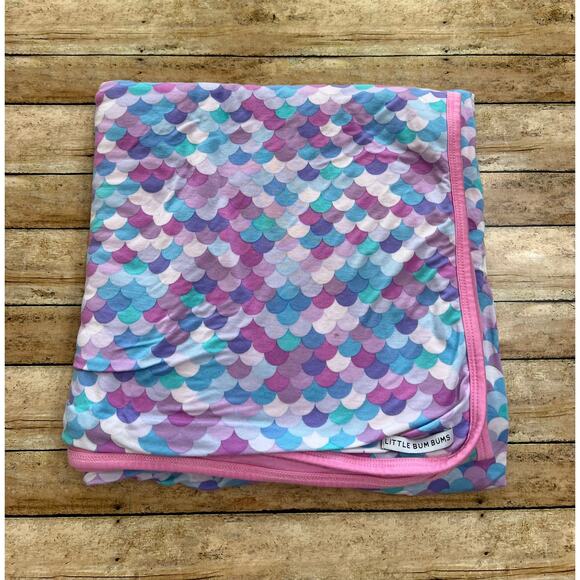 Little Bum Bums Salty But Sweet Mermaid Shell Bamboo Blanket 50x50" - Picture 2 of 10